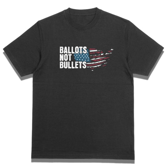 Ballots Not Bullets Men’s Tee – 100% American-Made Patriot Shirt