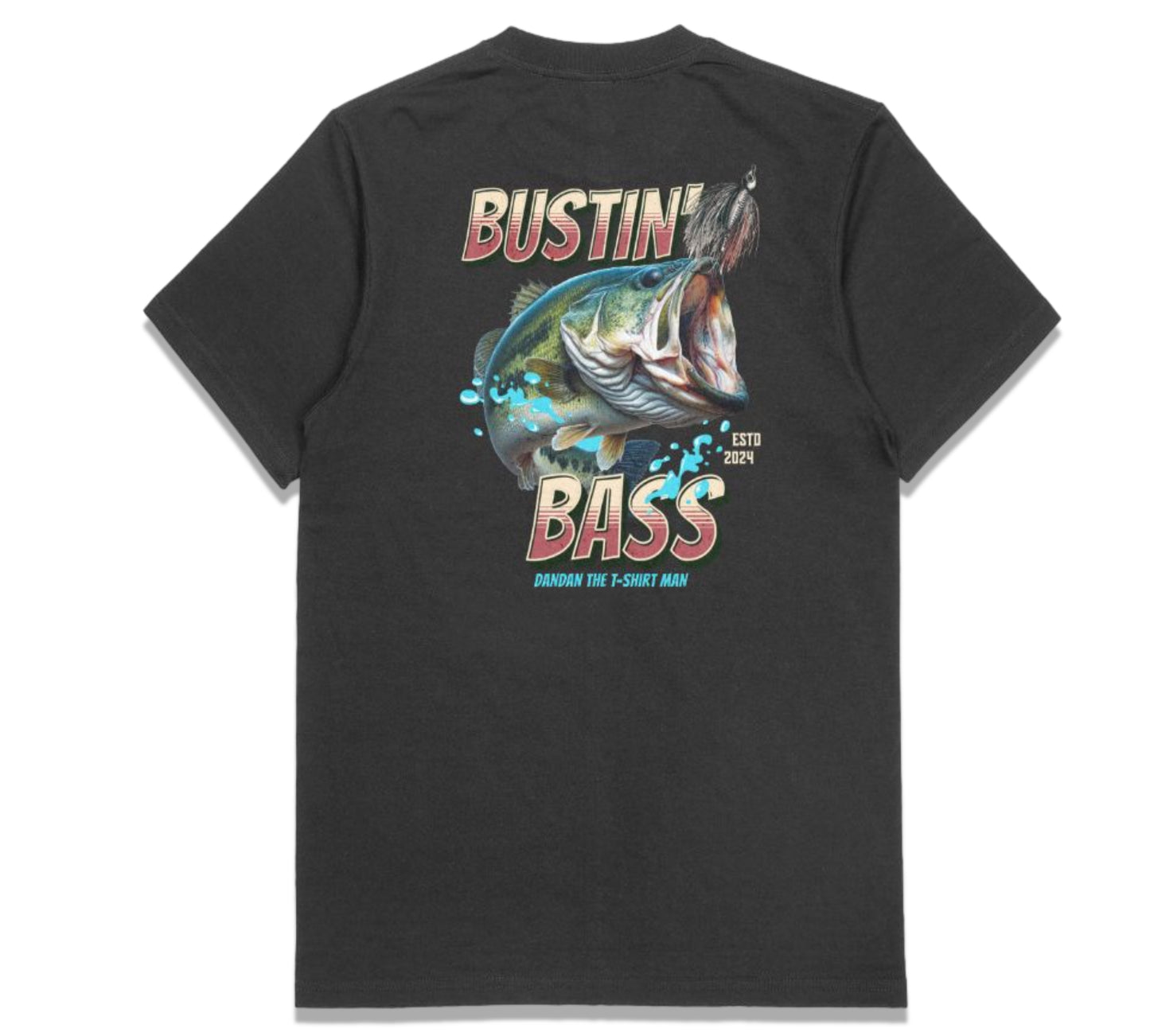 Bustin’ Bass Men’s Tee – 100% American-Made Fishing Shirt