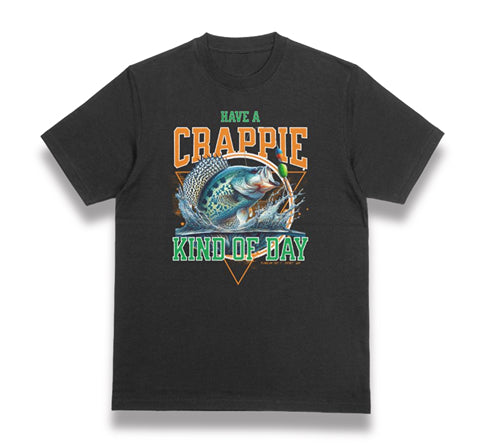 Crappie Day Men’s Tee – 100% American-Made Fishing Shirt